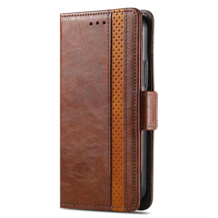 CASENEO - CASENEO Xiaomi 14T Pro Fodral PU Läder Ställ Dark Brown