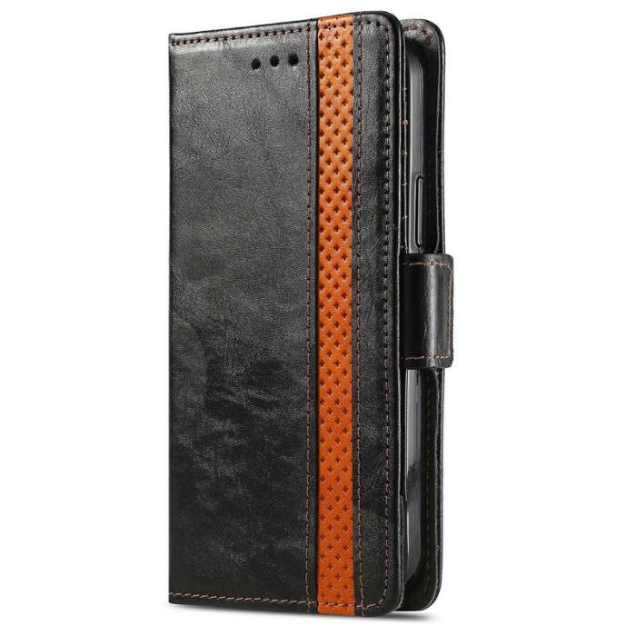 CASENEO - CASENEO Xiaomi 15T Pro Skal PU Läder Ställ med RFID Blockering - Svart