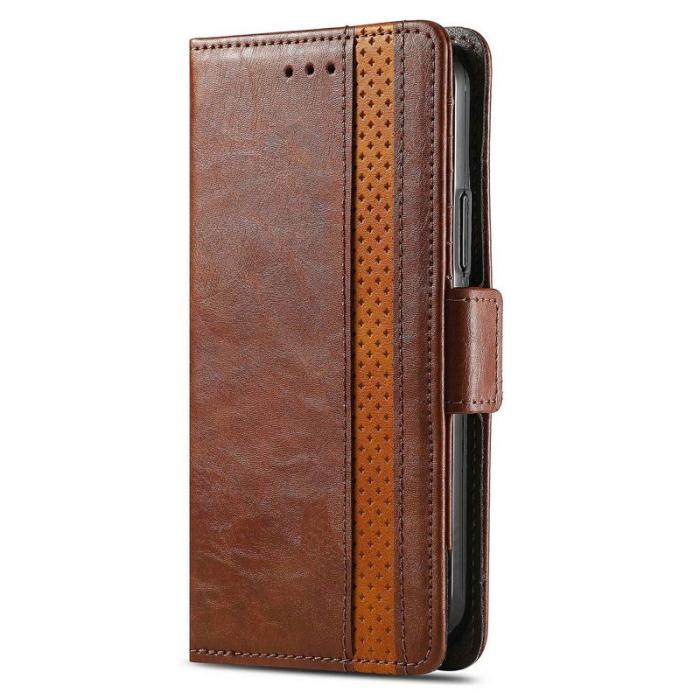 CASENEO - CASENEO Xiaomi 15T Pro Skal PU Läder Ställ med RFID - Mörkbrun