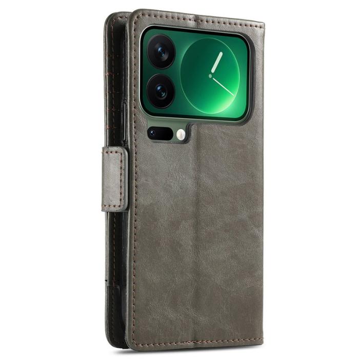 CASENEO - CASENEO Xiaomi 17 Pro Max Skal PU Läder - Grå