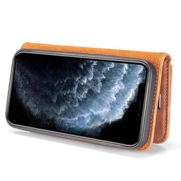 DG.MING - DG.MING 2-i-1 Fodral i Splitleder för iPhone 13 mini - Brun