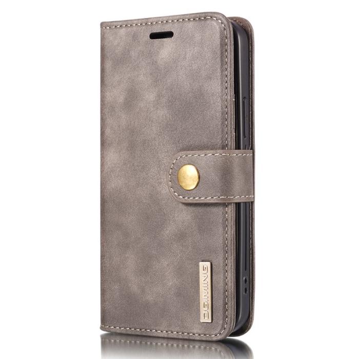 DG.MING - DG.MING 2-i-1 Fodral i Splitleder för iPhone 13 mini - Grå