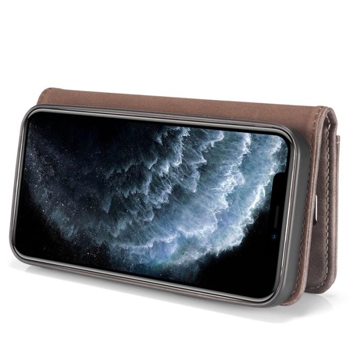 DG.MING - DG.MING 2-i-1 Fodral i Splitleder för iPhone 13 mini - Grå