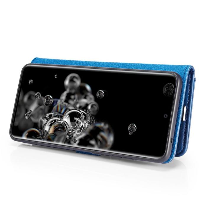 DG.MING - DG.MING 2-i-1 Läderplånbok + PC Baksida för Samsung Galaxy S20 Ultra - Blå