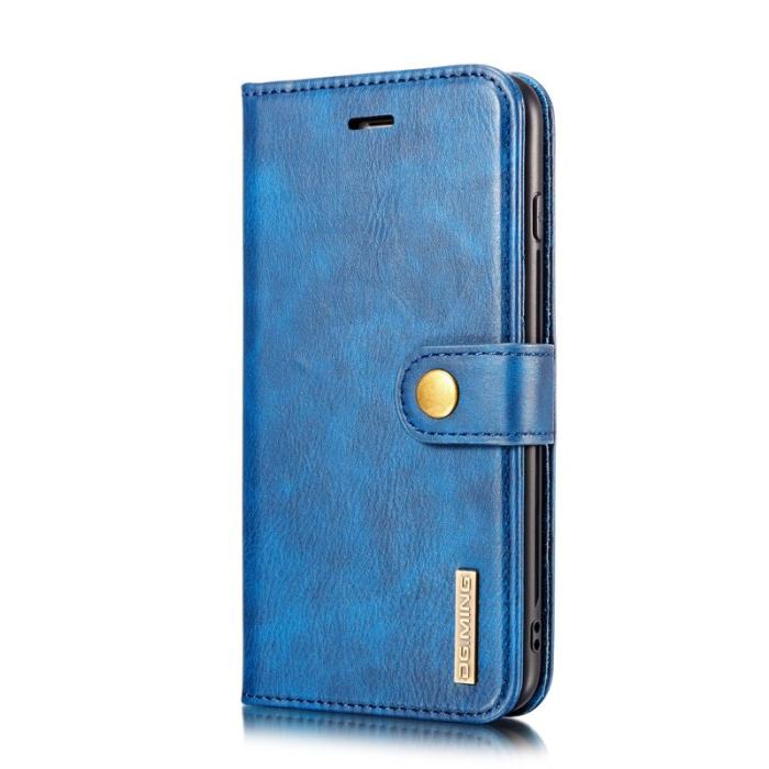 DG.MING - DG.MING 2-in-1 Plånboksfodral i Splitläder för iPhone 7 Plus - Blå