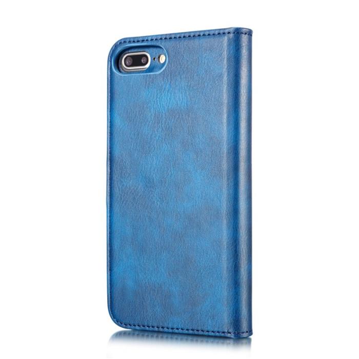 DG.MING - DG.MING 2-in-1 Plånboksfodral i Splitläder för iPhone 7 Plus - Blå