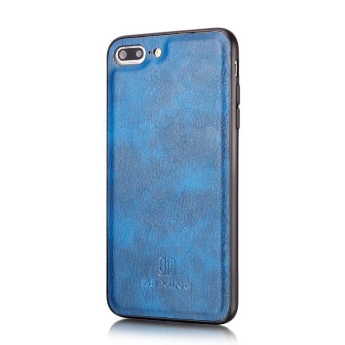 DG.MING - DG.MING 2-in-1 Plånboksfodral i Splitläder för iPhone 7 Plus - Blå