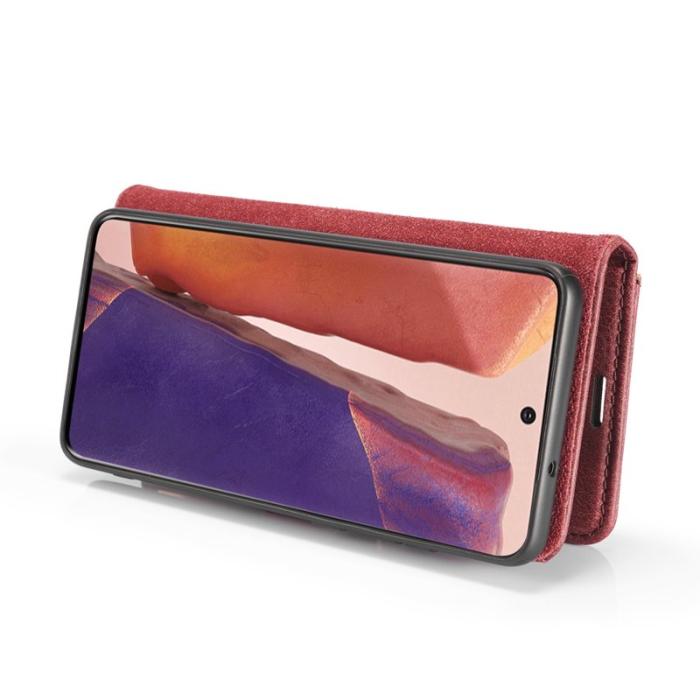 DG.MING - DG.MING Detachable 2-in-1 Back Cover + Läderfodral Röd