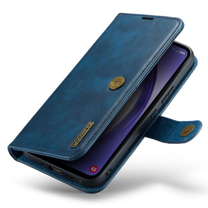 DG.MING - DG.MING Galaxy A54 5G Plånboksfodral i Äkta läder- Blå