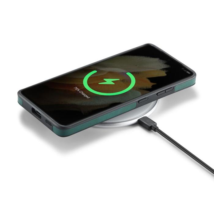 DG.MING - DG.MING Galaxy S21 Ultra 5G Skal i Läder - Grön