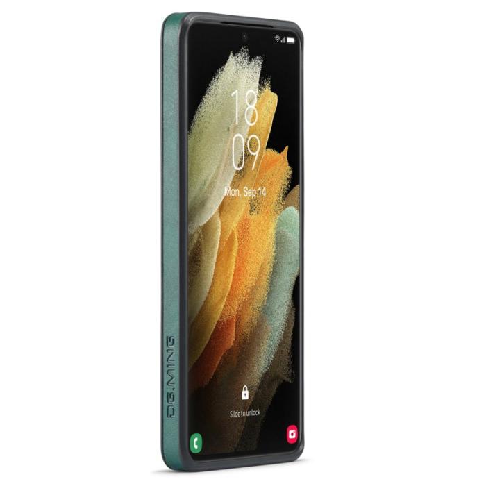 DG.MING - DG.MING Galaxy S21 Ultra 5G Skal i Läder - Grön