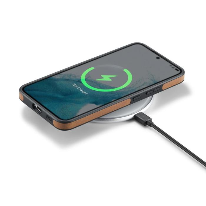 DG.MING - DG.MING Galaxy S22+ Fodral PU Läder - Brun