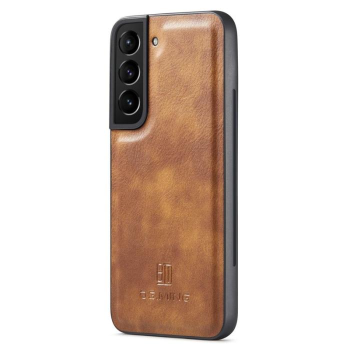 DG.MING - DG.MING Galaxy S23+ Fodral i Splitläder med Ställ - Brun