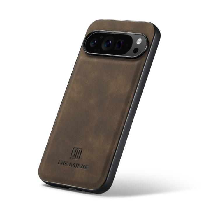 DG.MING - DG.MING Google Pixel 10 Pro XL Skal PU Läder Hybrid Kaffe