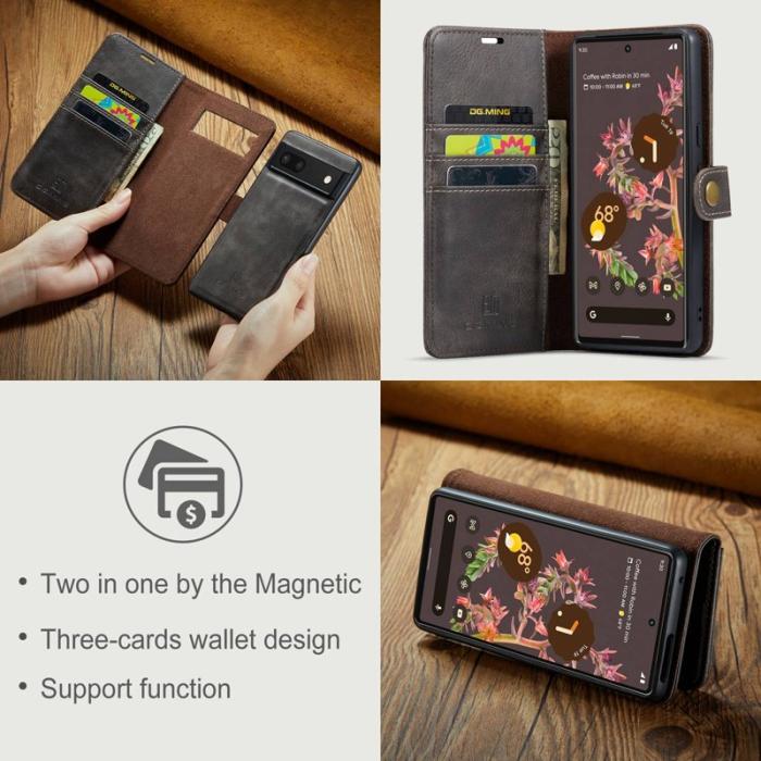 DG.MING - DG.MING Google Pixel 7 5G Fodral i Grått med Ställning