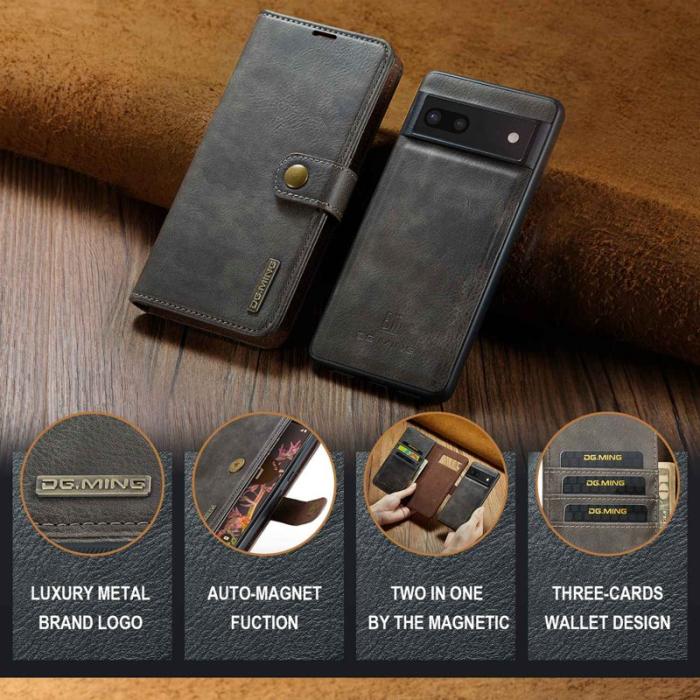 DG.MING - DG.MING Google Pixel 7 5G Fodral i Grått med Ställning