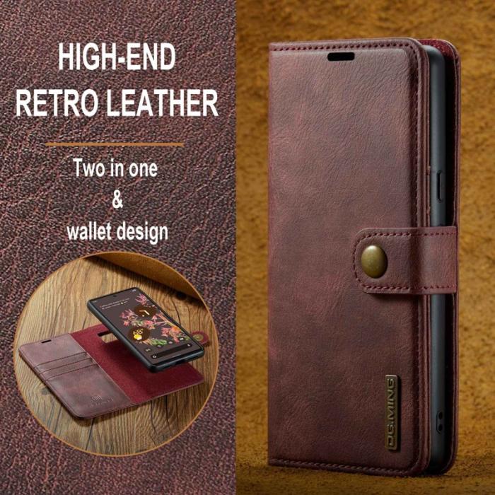 DG.MING - DG.MING Google Pixel 7 5G Fodral i Röd med Ställfunktion