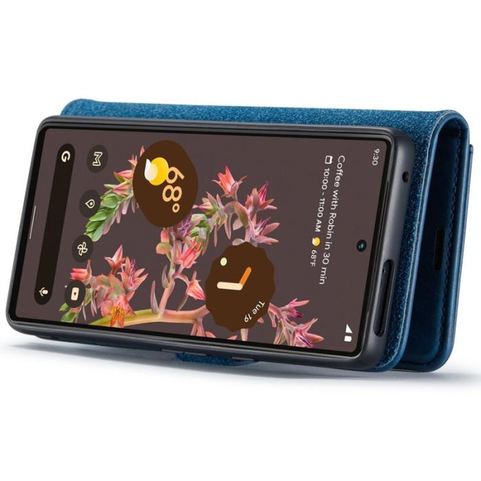 DG.MING - DG.MING Google Pixel 7 5G Fodral Läder Ställ Blå