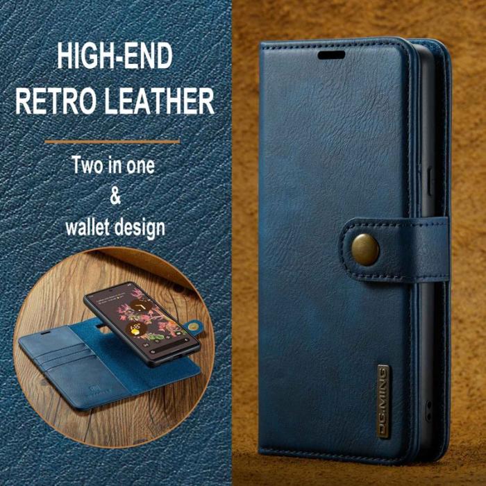 DG.MING - DG.MING Google Pixel 7 5G Fodral Läder Ställ Blå