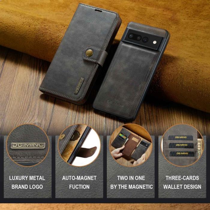 DG.MING - DG.MING Google Pixel 7 Pro 5G 2-in-1 Fodral Grå