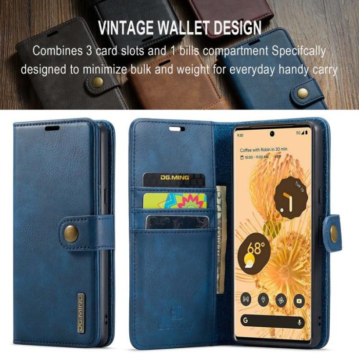 DG.MING - DG.MING Google Pixel 7 Pro 5G Fodral 2-i-1 Blå