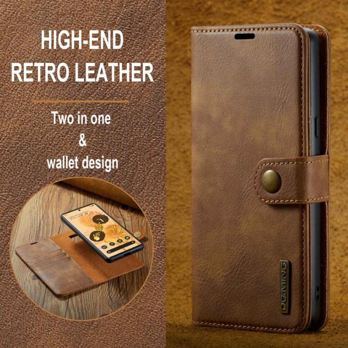 DG.MING - DG.MING Google Pixel 7 Pro 5G Skal 2-i-1 Läderbrun