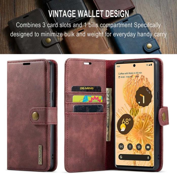 DG.MING - DG.MING Google Pixel 7 Pro 5G Skal 2-i-1 Röd