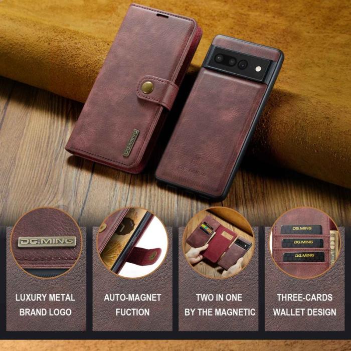 DG.MING - DG.MING Google Pixel 7 Pro 5G Skal 2-i-1 Röd