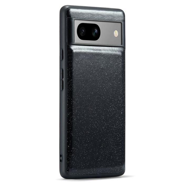 DG.MING - DG.MING Google Pixel 7a Skal Glitter PU Läder TPU Svart