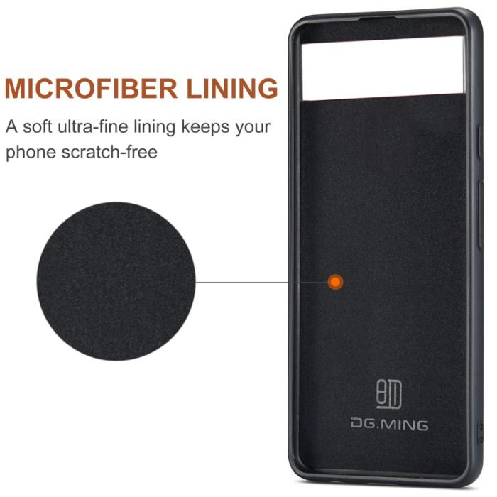 DG.MING - DG.MING Google Pixel 7a Skal PC TPU PU Läder - Grön