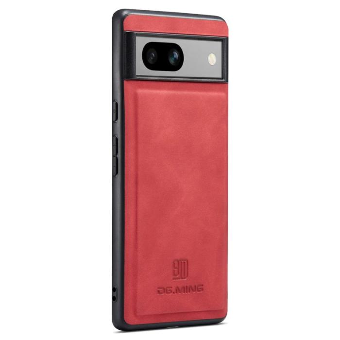 DG.MING - DG.MING Google Pixel 7a Skal PC TPU PU Läder Röd