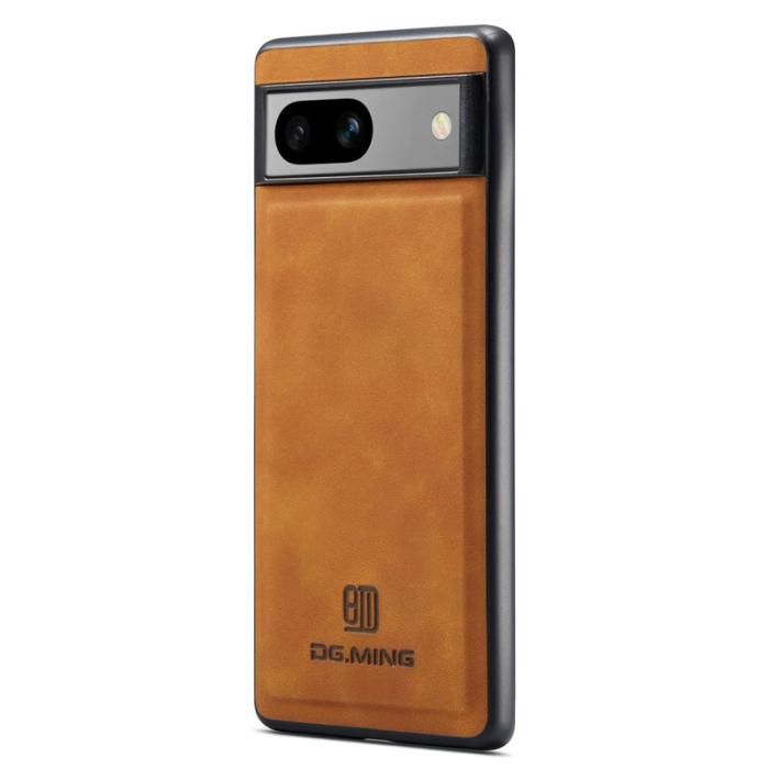 DG.MING - DG.MING Google Pixel 7a Skal PC+TPU+PU Läder - Brun