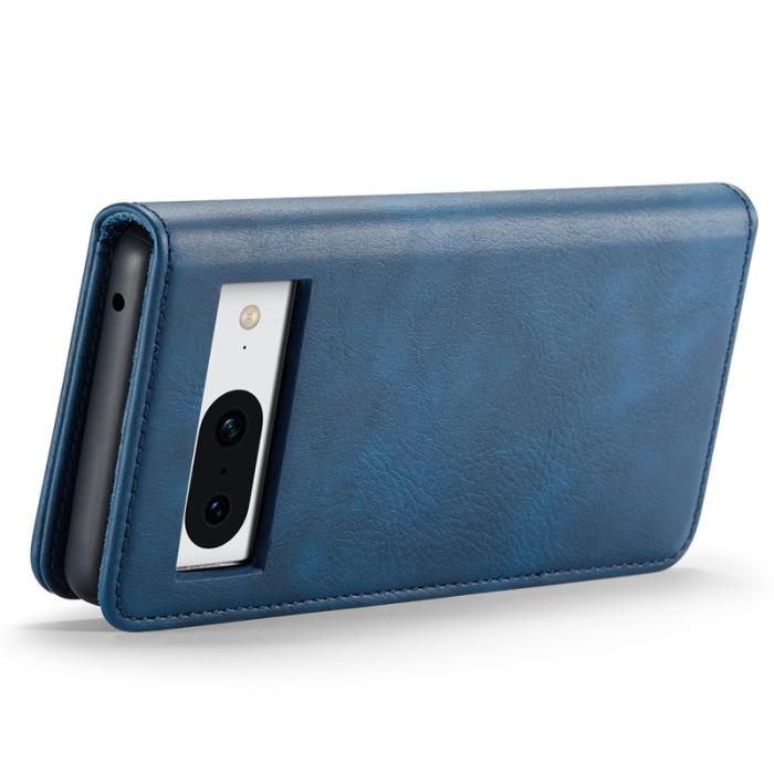 DG.MING - DG.MING Google Pixel 8 Äkta Läder Plånboksfodral Detachable Magnet Blå