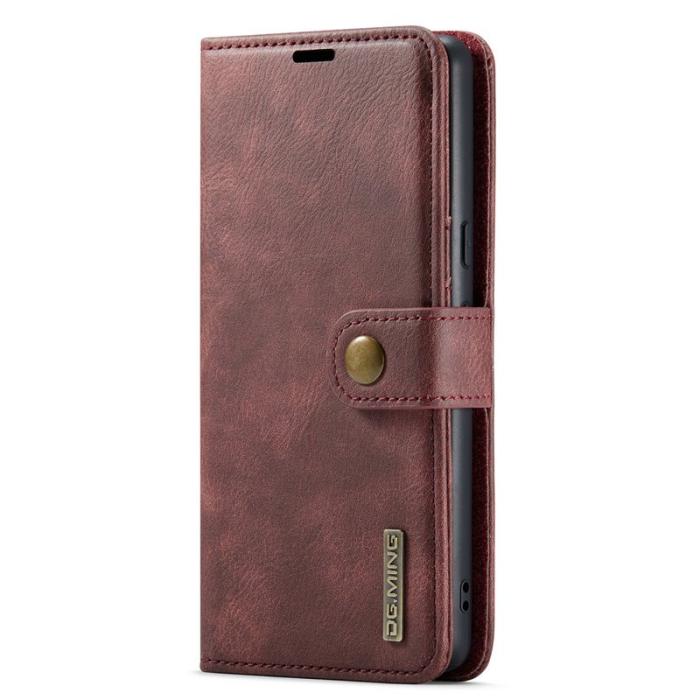 DG.MING - DG.MING Google Pixel 8 Äkta Läder Plånboksfodral Detachable Magnet Röd