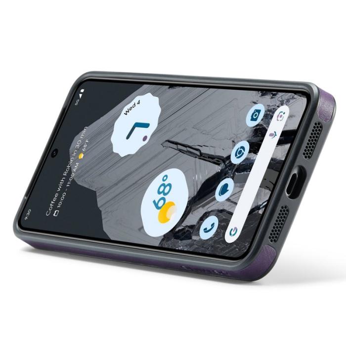 DG.MING - DG.MING Google Pixel 8 Pro Fodral PU Läder Stöttålig Lila