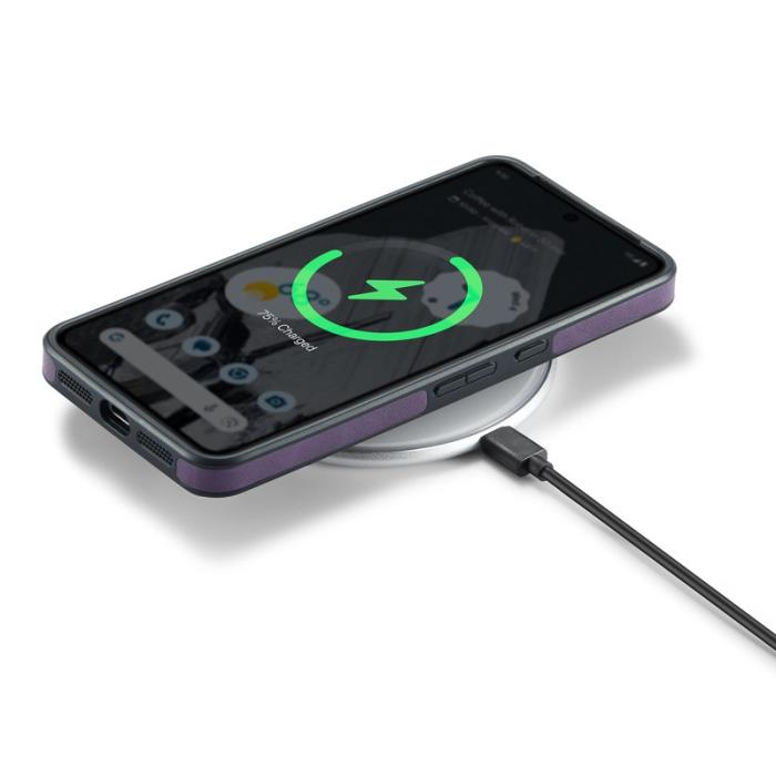 DG.MING - DG.MING Google Pixel 8 Pro Fodral PU Läder Stöttålig Lila