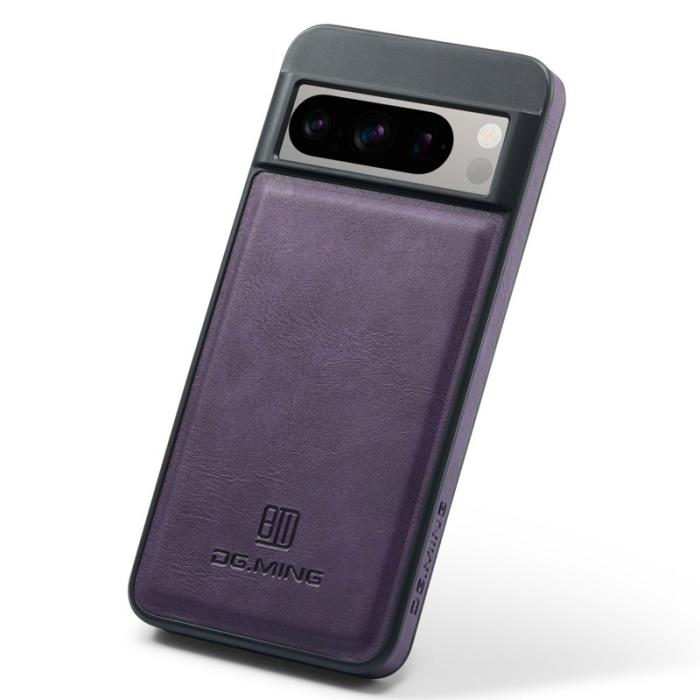 DG.MING - DG.MING Google Pixel 8 Pro Fodral PU Läder Stöttålig Lila
