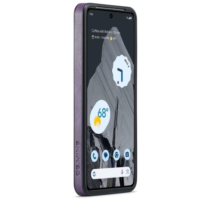 DG.MING - DG.MING Google Pixel 8 Pro Fodral PU Läder Stöttålig Lila