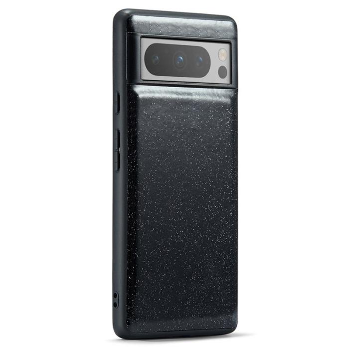 DG.MING - DG.MING Google Pixel 8 Pro Skal Glitter PU Läder Svart
