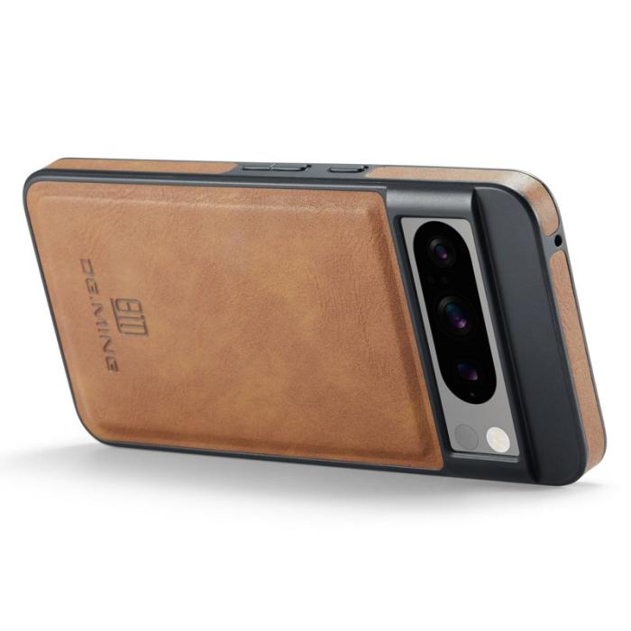 DG.MING - DG.MING Google Pixel 8 Pro Skal PU Läder Stöttålig - Brun
