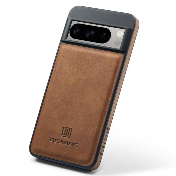 DG.MING - DG.MING Google Pixel 8 Pro Skal PU Läder Stöttålig - Brun