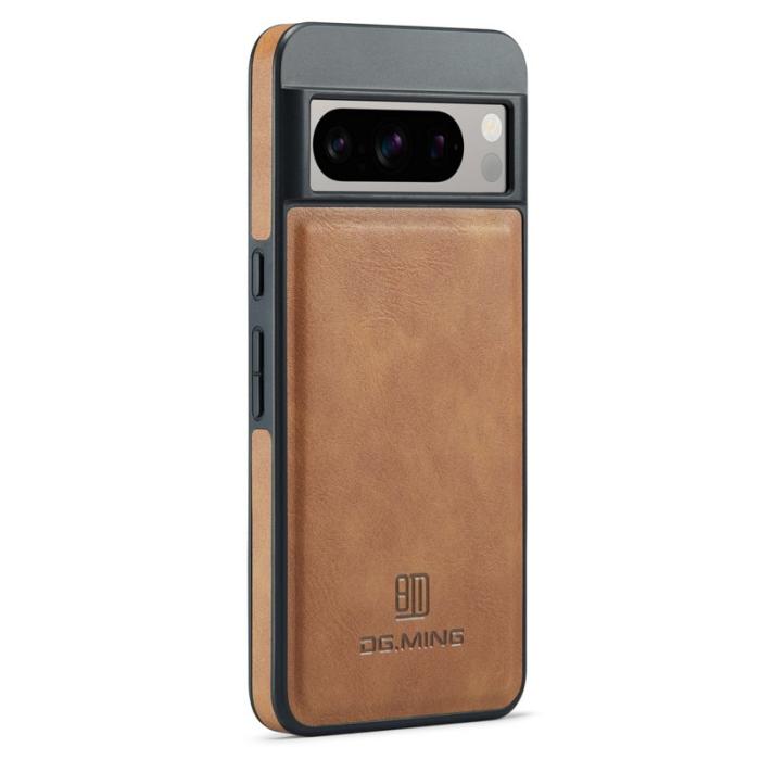DG.MING - DG.MING Google Pixel 8 Pro Skal PU Läder Stöttålig - Brun