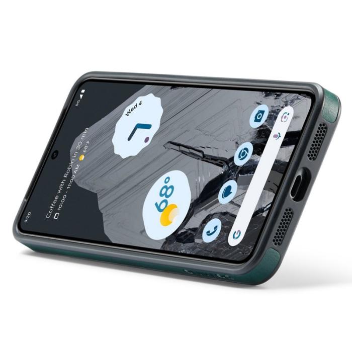 DG.MING - DG.MING Google Pixel 8 Pro Skal PU Läder Stöttålig Grön