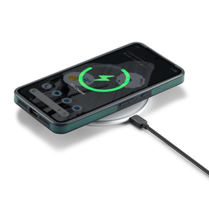 DG.MING - DG.MING Google Pixel 8 Pro Skal PU Läder Stöttålig Grön