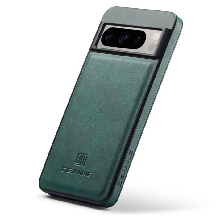DG.MING - DG.MING Google Pixel 8 Pro Skal PU Läder Stöttålig Grön