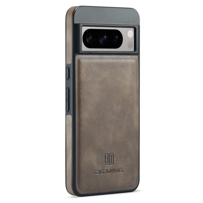 DG.MING - DG.MING Google Pixel 8 Pro Skal PU Läder Stöttålig - Kaffe