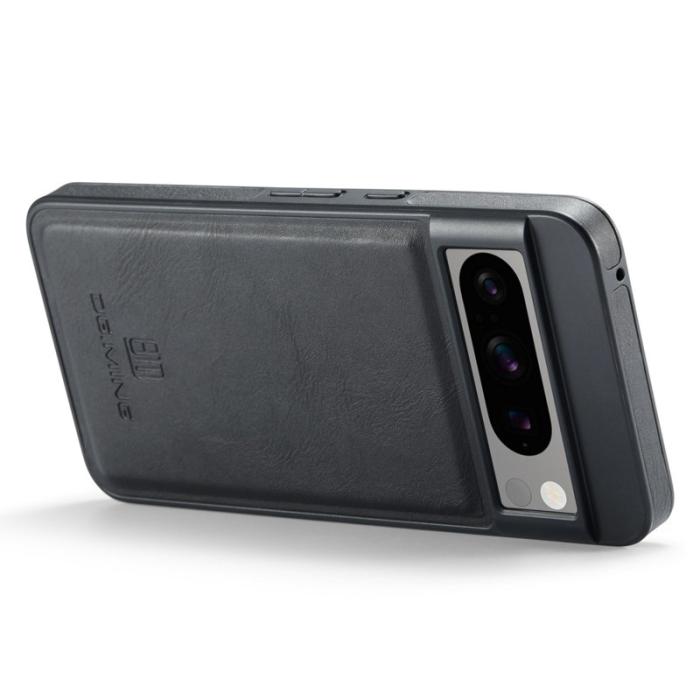 DG.MING - DG.MING Google Pixel 8 Pro Skal PU Läder Stöttålig Svart