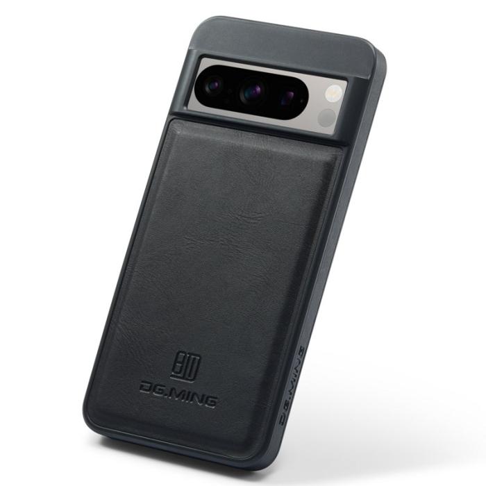 DG.MING - DG.MING Google Pixel 8 Pro Skal PU Läder Stöttålig Svart