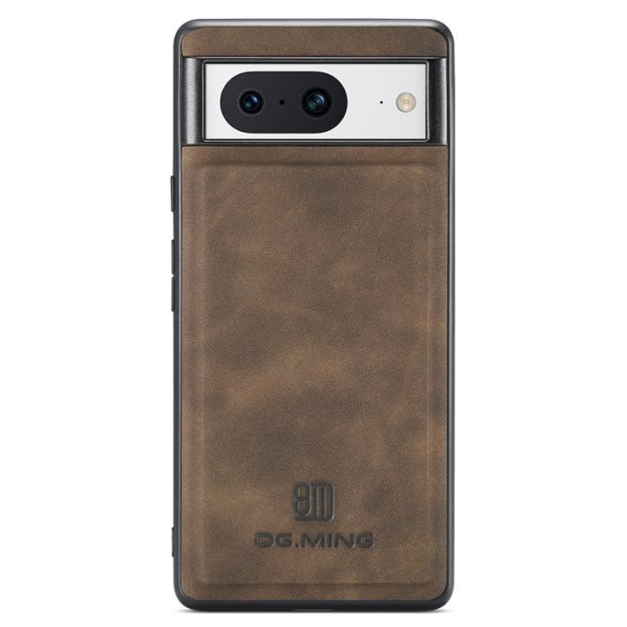 DG.MING - DG.MING Google Pixel 8 Skal PU Läder Coated PC+TPU - Kaffe