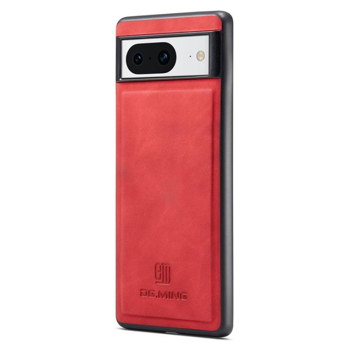 DG.MING - DG.MING Google Pixel 8 Skal PU Läder Coated PC+TPU Röd